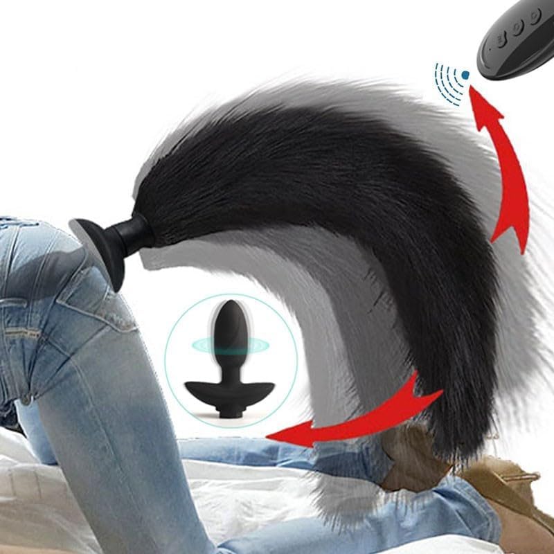 Vibrating Foxy Tail Silicone Anal Plug - image 11