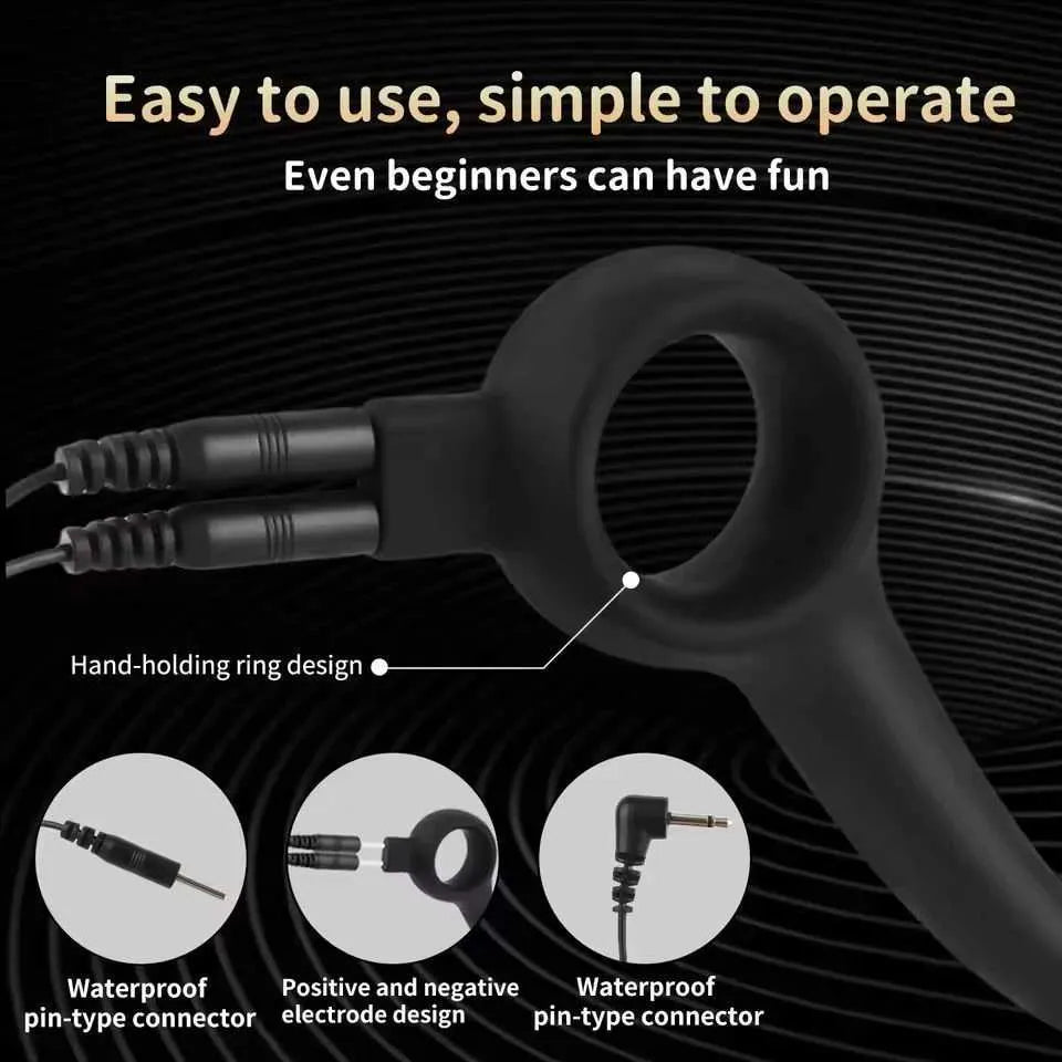 Electric Shock Prostate Massager With Hollow Ring - image 3