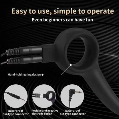 Electric Shock Prostate Massager With Hollow Ring - image 3
