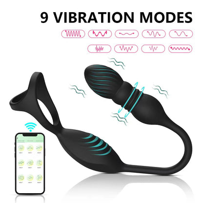 Auto-Sizing Vibrating Prostate Plug - Telescopic Anal Stimulator with 10 Vibration Modes - App Control - image 8