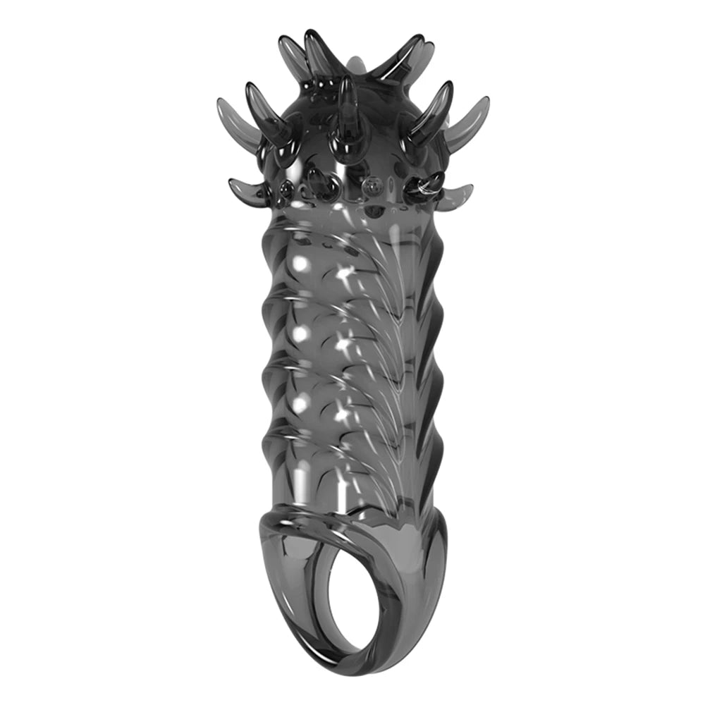 Soft Elastic Penis Extension Sleeve - Pointy Head - image 2