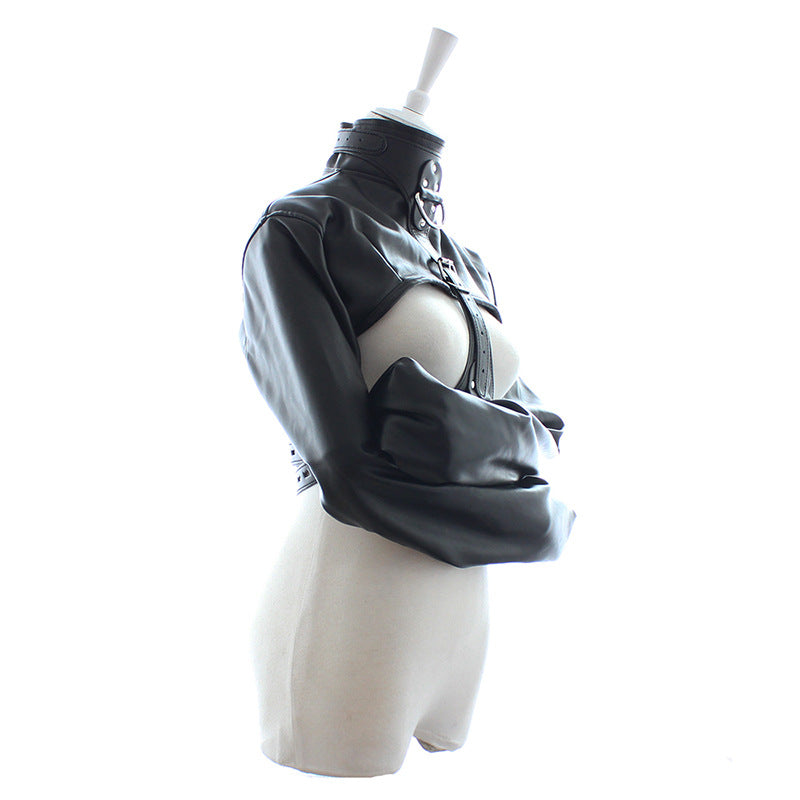 PU Leather Straitjacket Restraint Bondage Fetish Harness - image 5