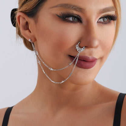 Trendy Nose Chain Piercing – Dainty Gold/Silver Nose Ring for Casual & Special Occasions - image 5