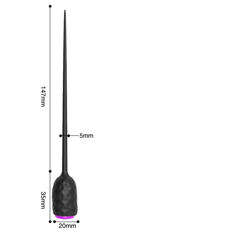 Vibrating Penis Plug Urethral Dilator Stimulate Ejaculation Delay Sounding - Black - L - image 7