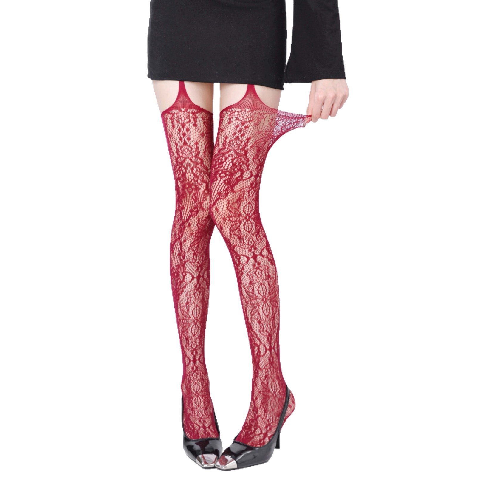 Bold & Beautiful – Suspender Fishnet Tights with Attitude - image 0