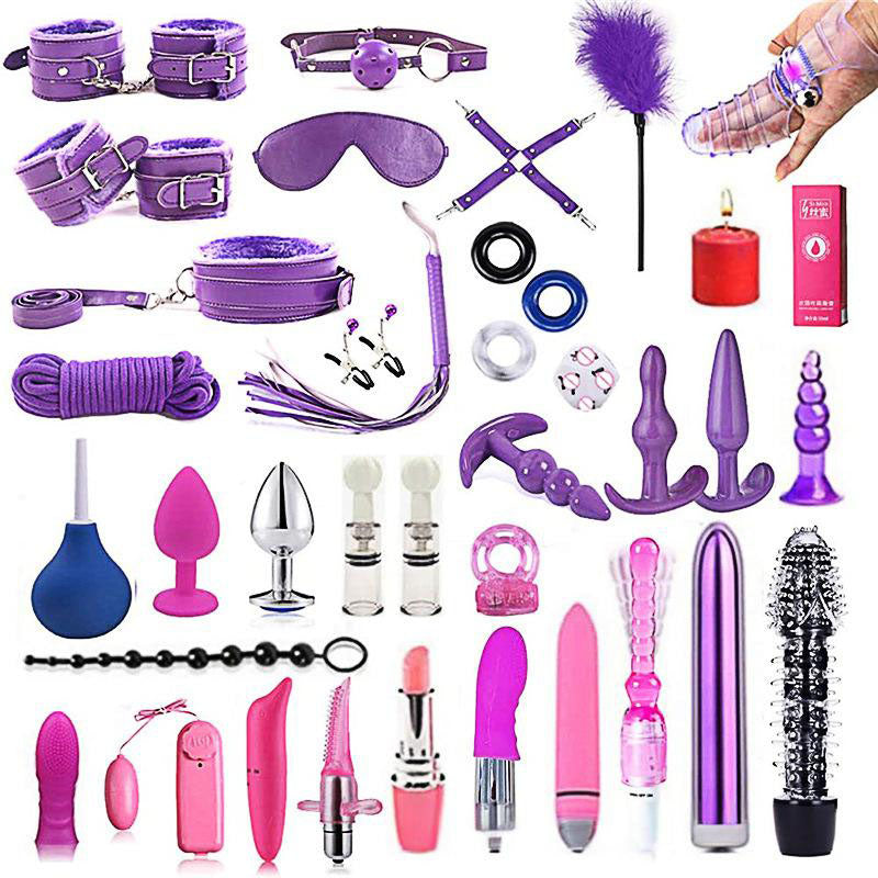 Bdsm Bed Straps Restraints Sex  38 Pcs Set - Purple - image 7