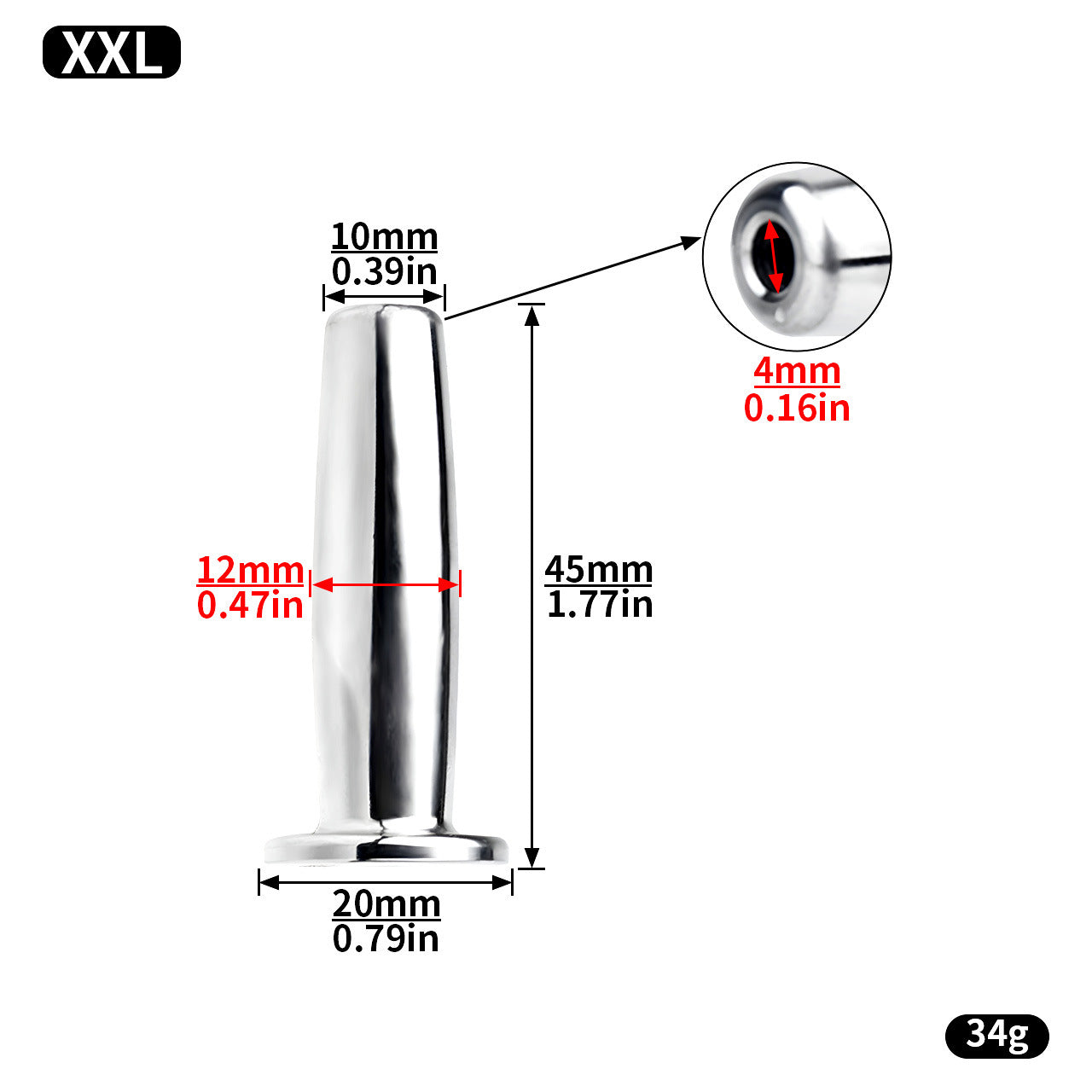 Short Stainless Steel Urethral Sounding Rods - XXL - image 5