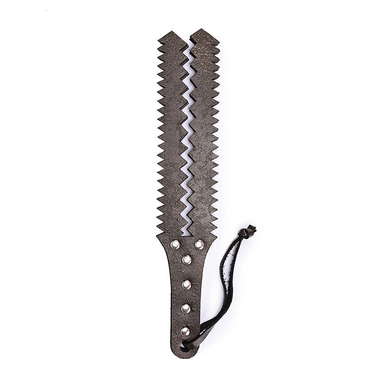 Serrated Faux Leather Flogger - Bronze - image 4