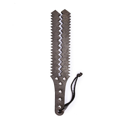 Serrated Faux Leather Flogger - Bronze - image 4