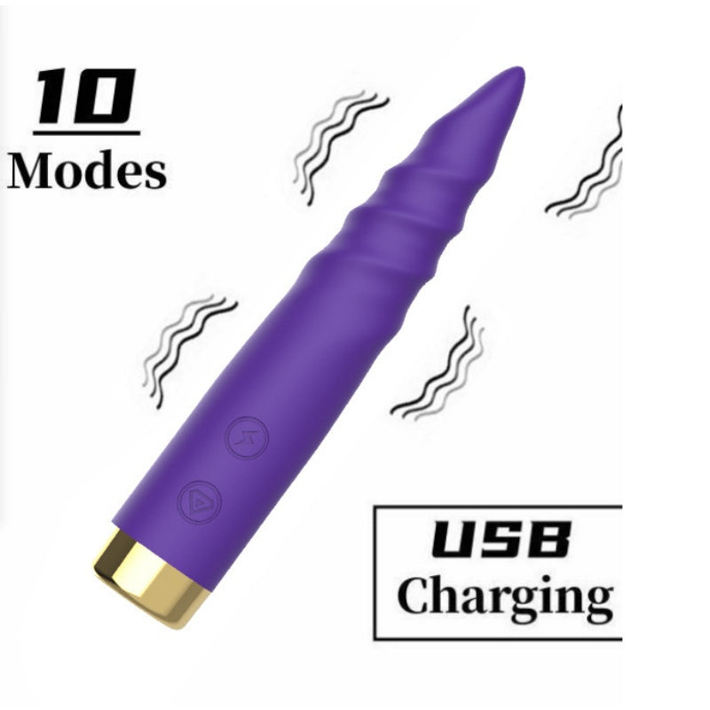 Anal Beads Vibrator – 10-Speed Silicone Massager for Prostate/G-Spot - D - Purple - image 8