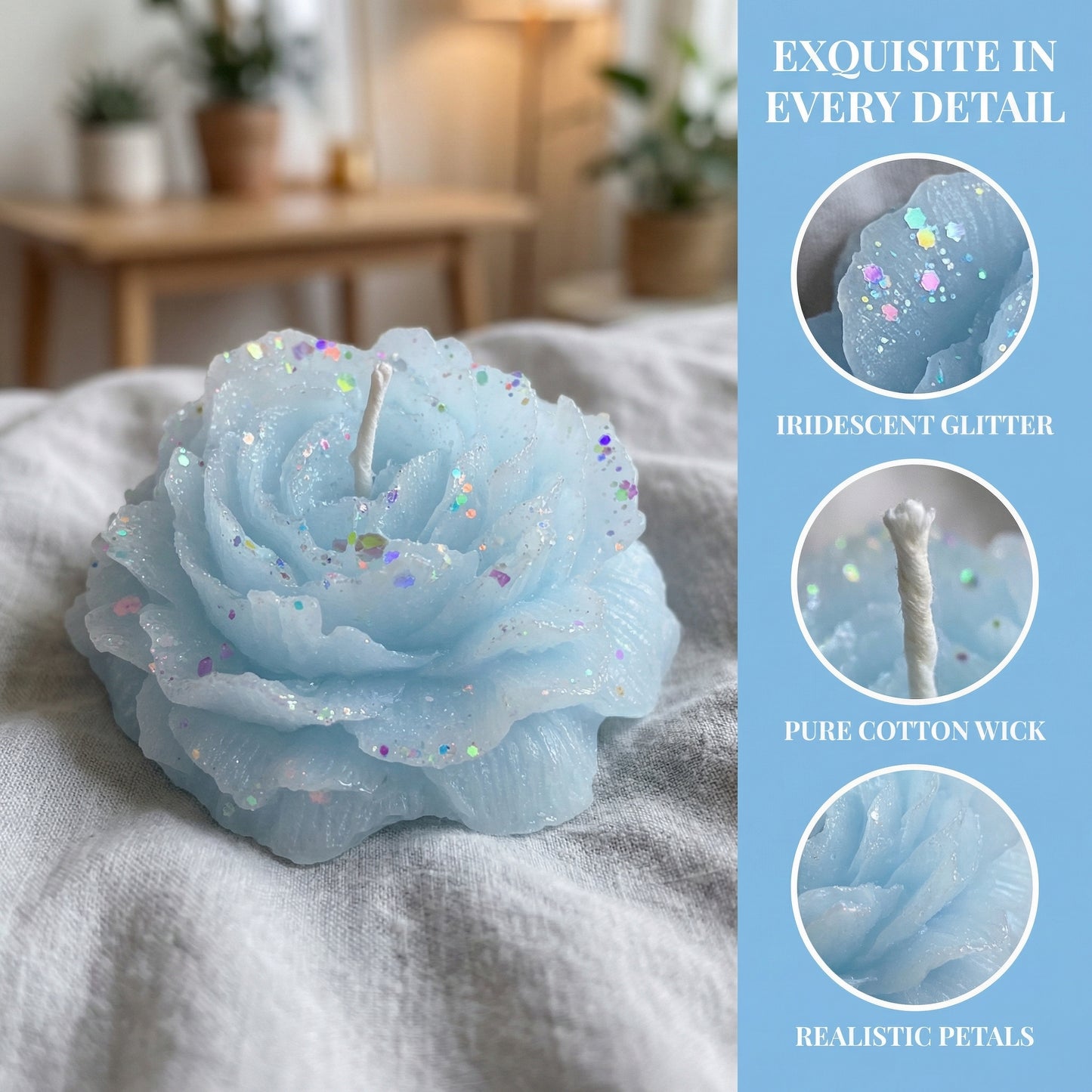 Sensual Floral Wax Candle – Low-temperature And Skin-friendly - image 1