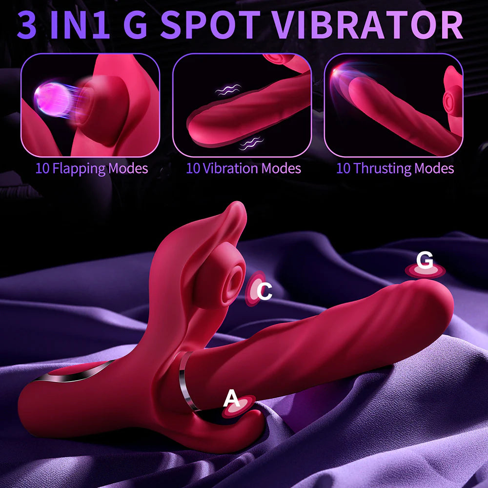 3-In-1 Rabbit Vibrator 10 Vibration Modes Vibrator  - image 3