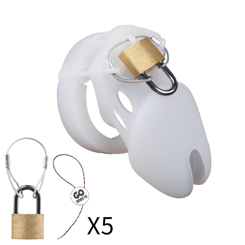 Male's Silicone Device Cage 2.76 inches and 3.54 inches long(all rings included) - Clear - 2.76 inches - image 6