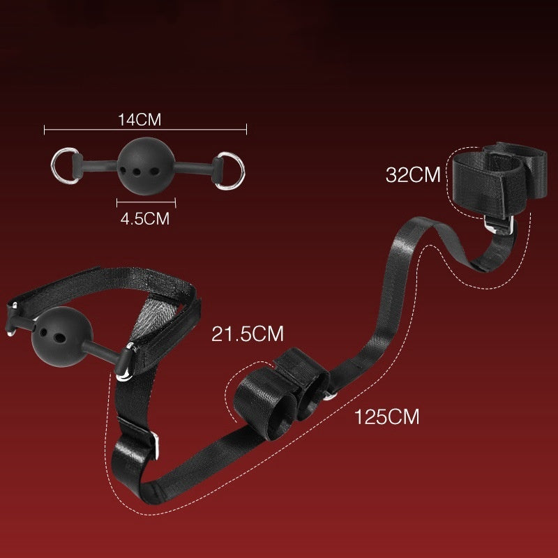 BDSM Restraints Kit Set with Mouth Gag - A - image 2