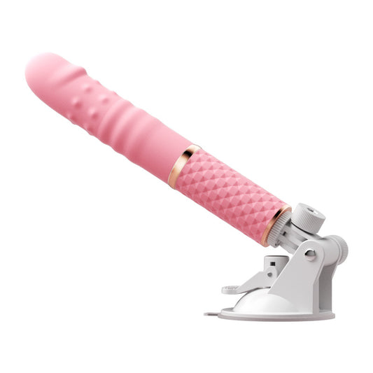 2-in-1 Sex Machine & Realistic Dildo With 10 Thrusting Modes  - Pink - image 1