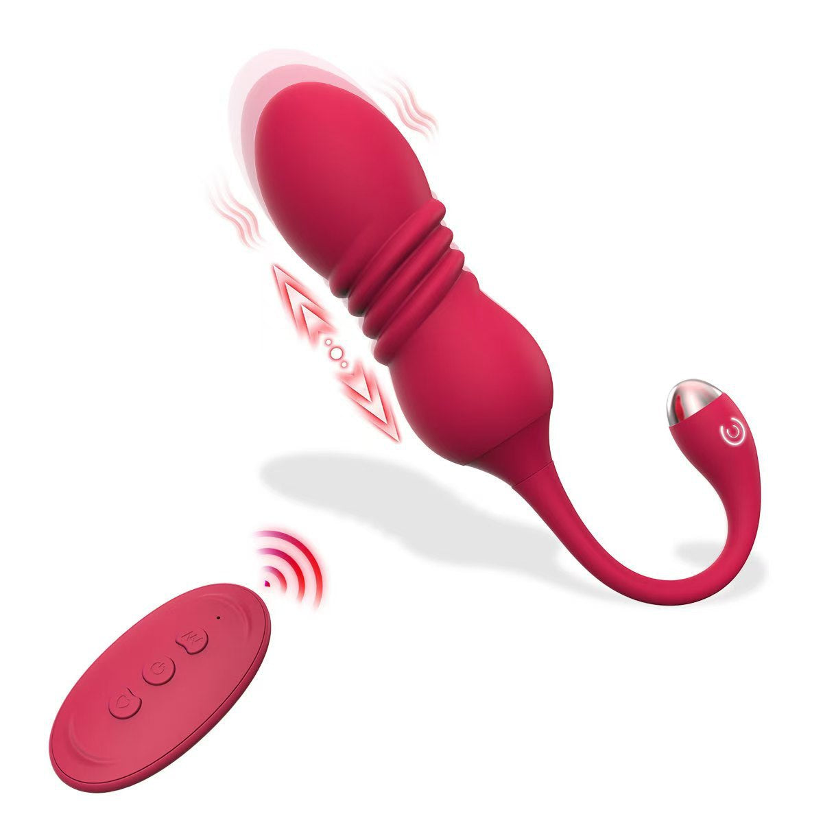 Discreet Travel Vibrator – Lightweight & Waterproof & Whisper-Quiet Design - Red - image 5