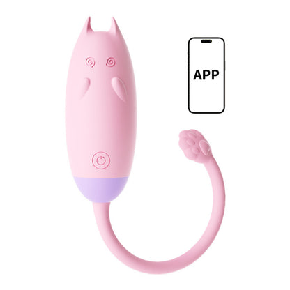 Whispering Kitty Mini Vibrating Egg - Light Pink - image 1