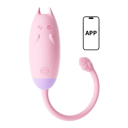 Whispering Kitty Mini Vibrating Egg - Light Pink - image 1