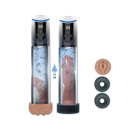 Automatic Electric Penis Pump with Digital Display - White - image 0