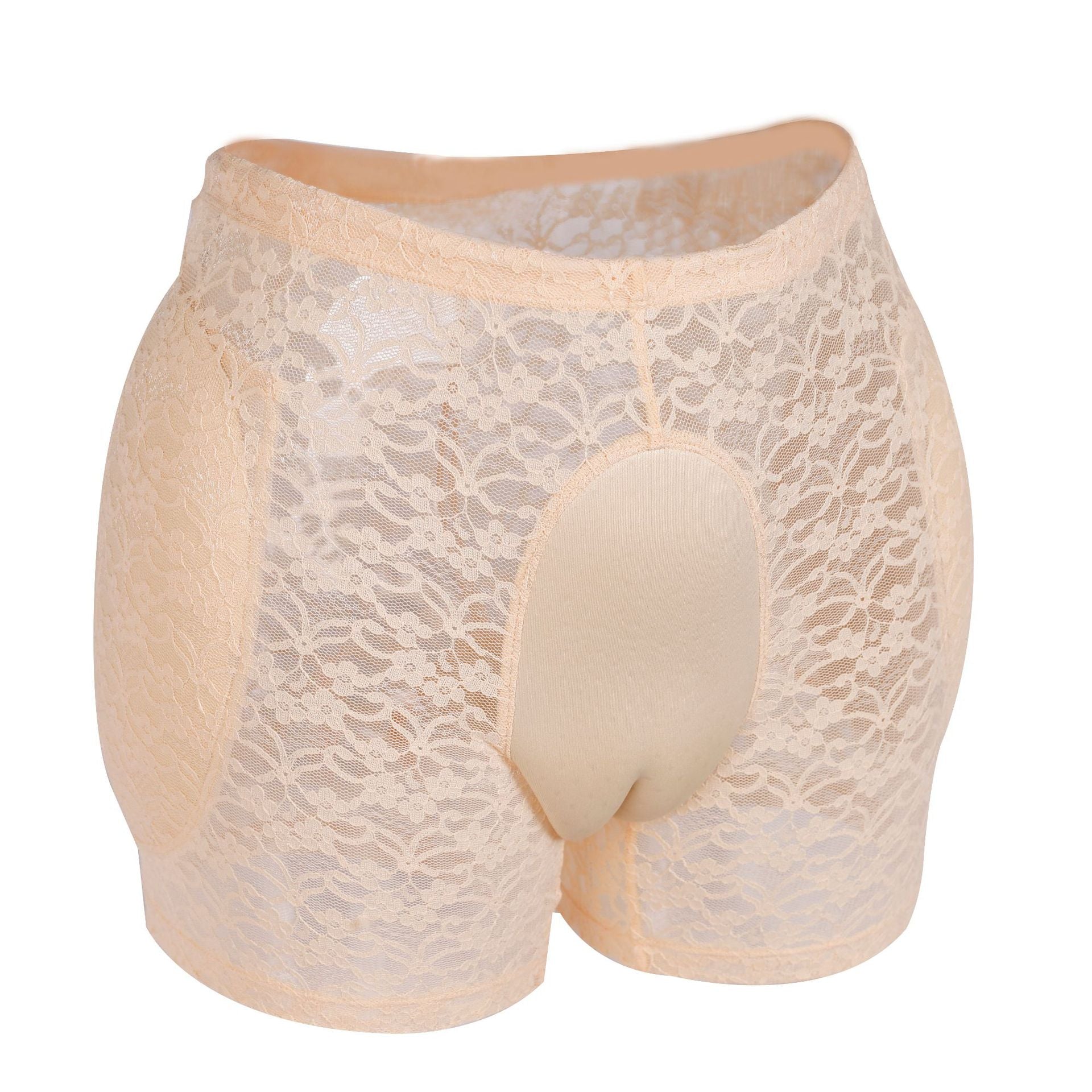 Sissy Camel Toe Lace Underwear - Beige - XXL - image 4