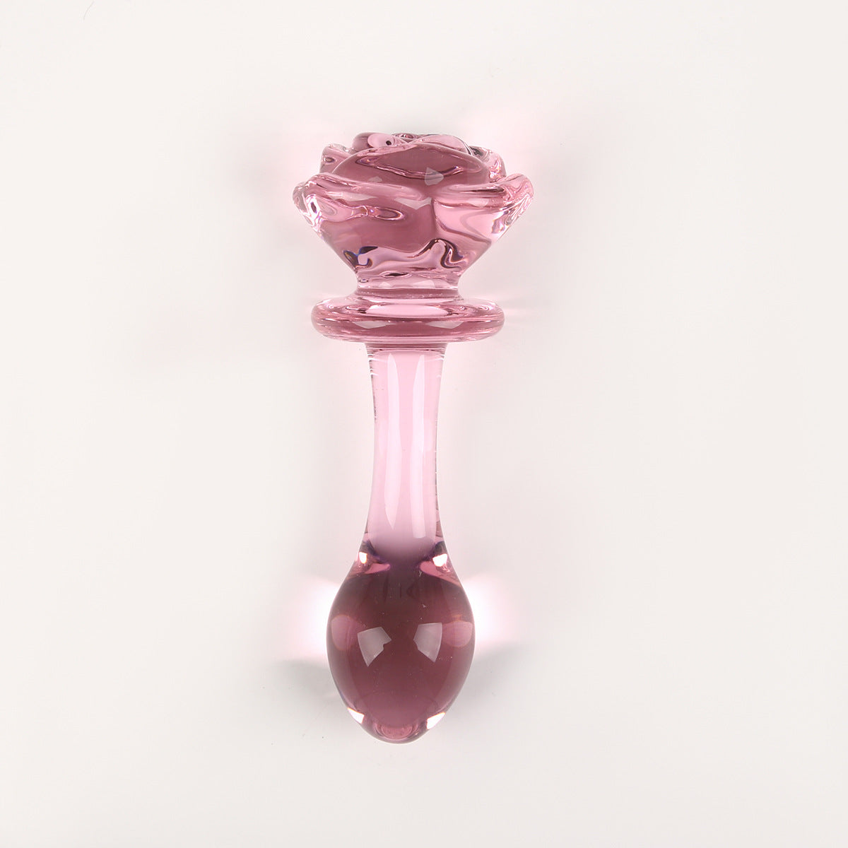 Pink Rose Glass Dildo - B - image 4