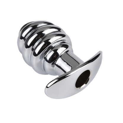 Hollow Ribbed Anal Plug - image 0