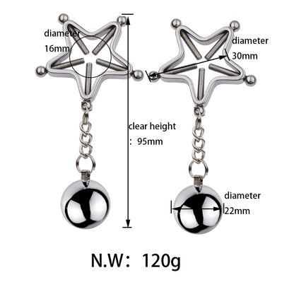 BDSM Star Shape Nipple Clamps Nipple Clips - image 1