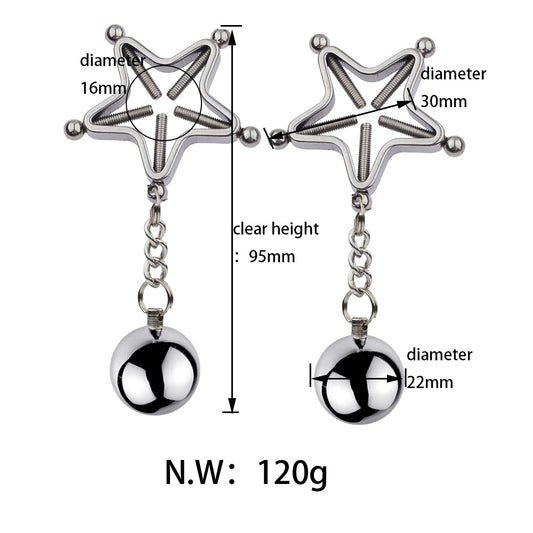 BDSM Star Shape Nipple Clamps Nipple Clips - image 1