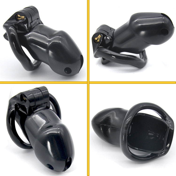 Sissy Bitch High Security Keyed Tumbler Locking Male Chastity With 4 Base Cock Ring Sizes - Black - image 5