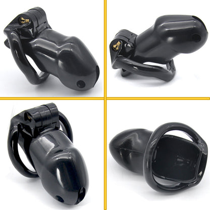 Sissy Bitch High Security Keyed Tumbler Locking Male Chastity With 4 Base Cock Ring Sizes - Black - image 5