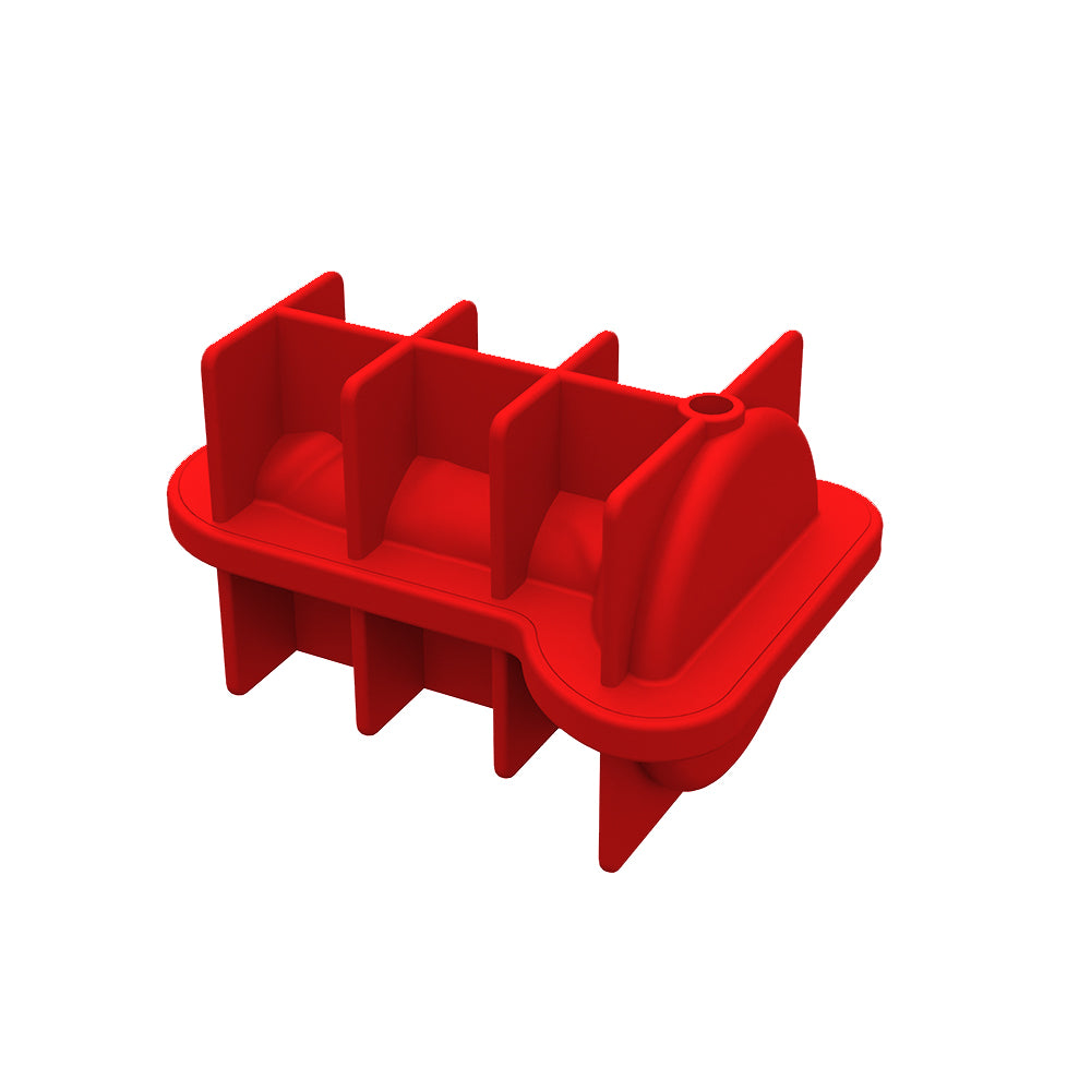 Silicone Ice Cube Mold Funny Genital Penis Shaped Ice Cube Maker - Red - 10.2x7.3x5.8cm/4.08x2.92x2.32 inch - image 2