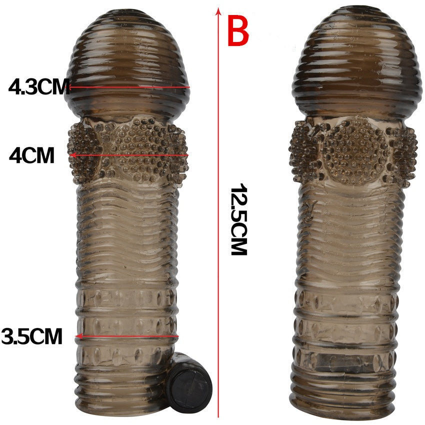Penis Sleeve Vibrator Penis Extender - B - image 4