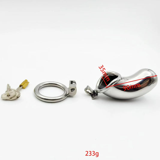 Stainless Steel Long Cylindrical Chastity Cage - image 0