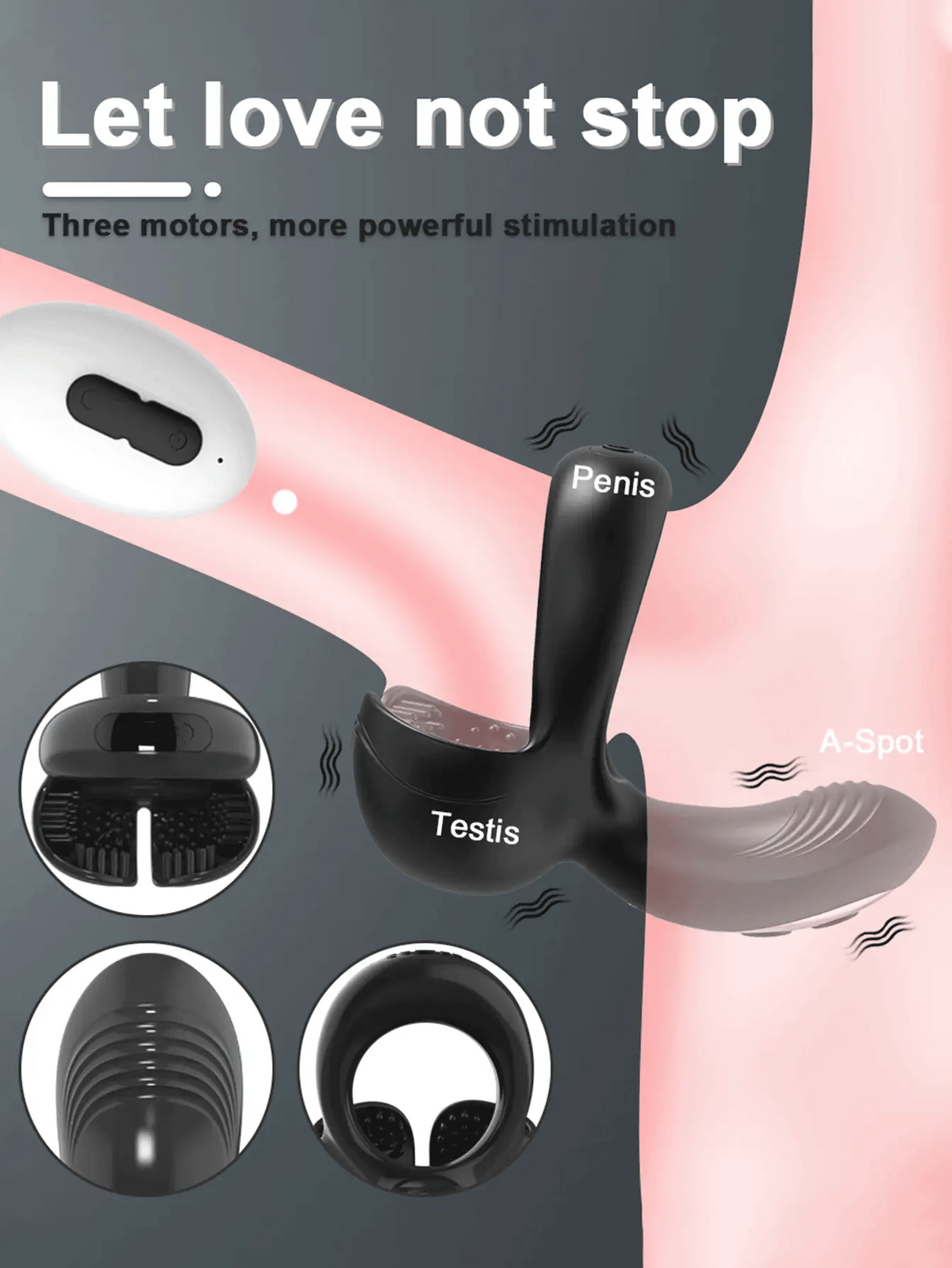 Men's Vibrating Ring with Perineum & Testicle Stimulation – Designed for Shared Pleasur - image 2