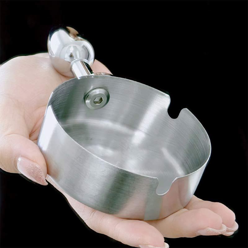 Casino Inferno Butt Plug - Classic Silver Tray Ashtray - 3.2 cm - image 2