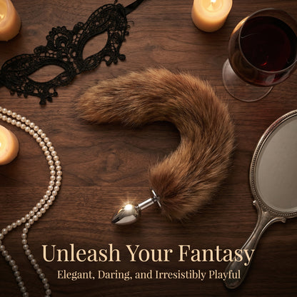 Brown Fox Tail Butt Plug • 18.1 Inch Tail - image 7