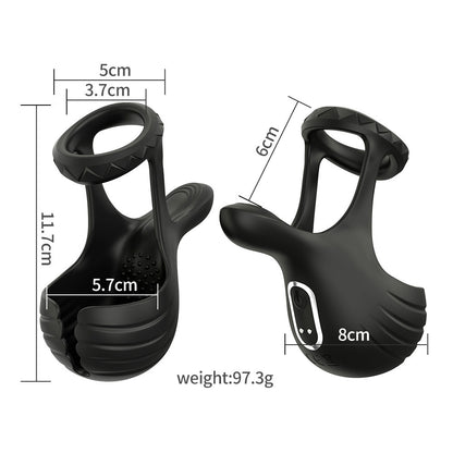 Vibrating Cock Ring - APP Control - Black - image 0
