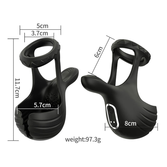 Vibrating Cock Ring - APP Control - Black - image 0