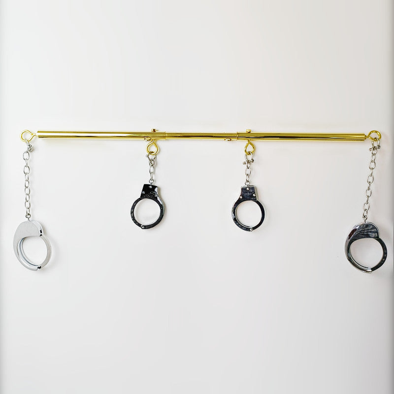 SM Restraints Golden Spreader Bar Handcuffs Shackles - A - image 0