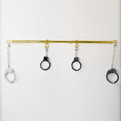SM Restraints Golden Spreader Bar Handcuffs Shackles - A - image 0