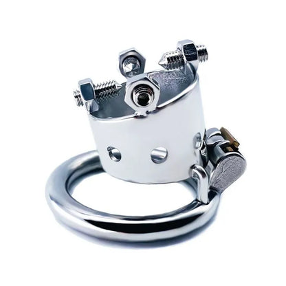 Stainless-steel Chastity Cage With Spiked Screws - image 0