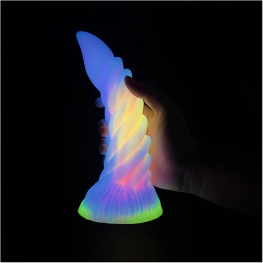 7.48'' Anal Glow In The Dark Dildo with Suction Cup - image 0