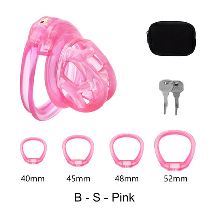 High Quallity TPE Chastity Cage - B - S - Pink - image 24