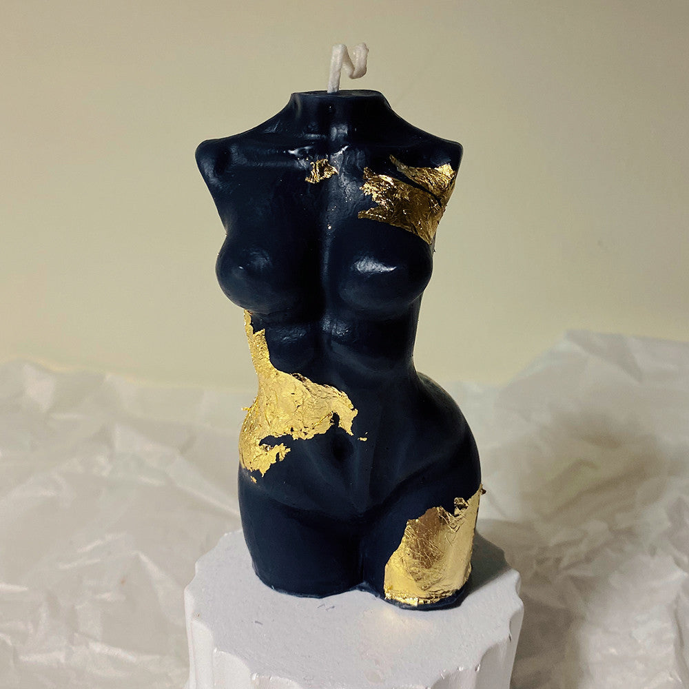 Gold Embellished Man & Woman Candles - E - image 5