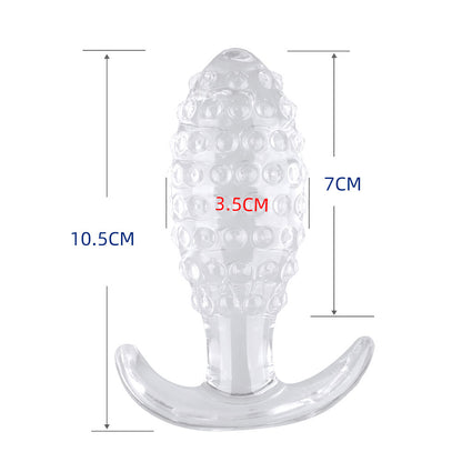 Pineapple Crystal Creative Butt Plug - Transparent - L - image 18
