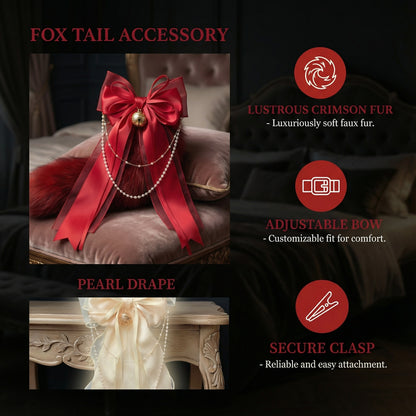Luxury Fox Tail Plug Set – 15.7" Plush Tail With Pearl Chain & Interchangeable Plug Heads - image 18