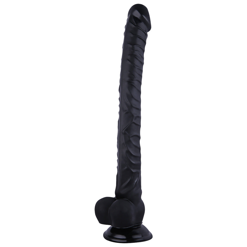 13 Inches Extra Long Silicone Dildo - Black - image 2