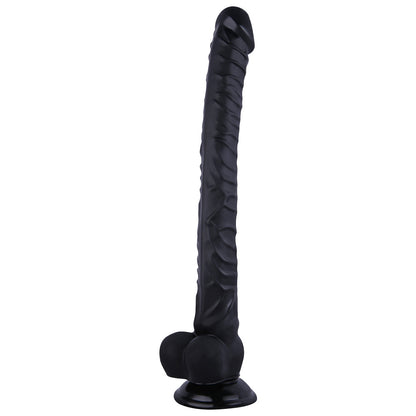 13 Inches Extra Long Silicone Dildo - Black - image 2