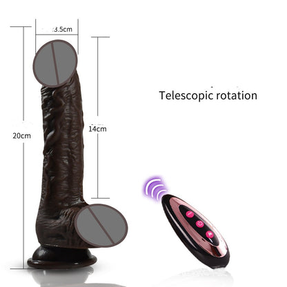 Black Realistic Dildo with Remote Control - S - image 3