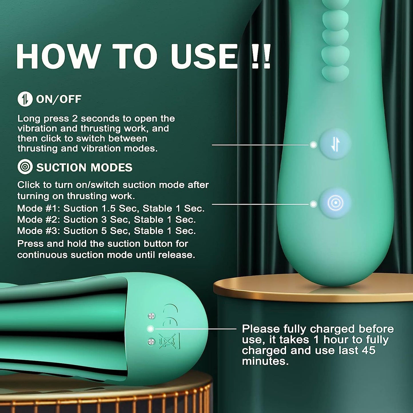 AirRush Thrusting and Licking Vibrator - image 9